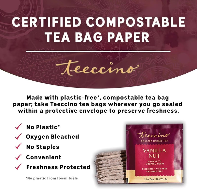 Teeccino Vanilla Nut Roasted Herbal Tea - Image 3